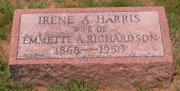Irene A. Harris Richardson Gravestone