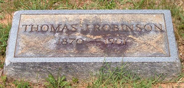 Thomas J. Robinson Gravestone