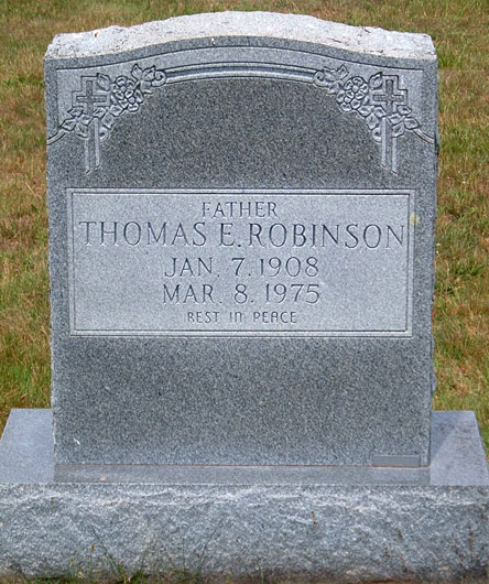 Thomas E. Robinson Gravestone