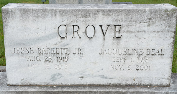 Jesse Barrett Grove, Jr., and Jacqueline Beal Grove