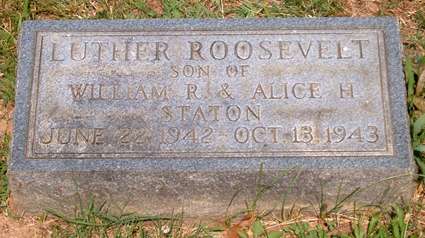 Luther Roosevelt Staton Gravestone
