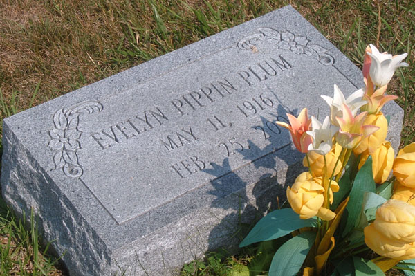 Evelyn Pippin Plum Gravestone