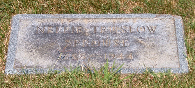 Nellie Truslow Sprouse Gravestone