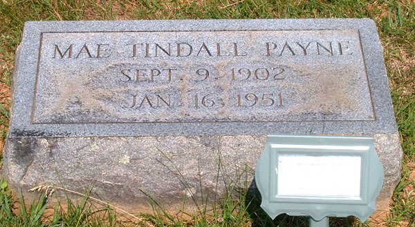 Mae Tindall Payne Gravestone