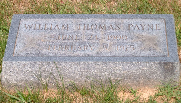 William Thomas Payne Gravestone