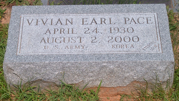 Vivian Earl Pace Gravestone