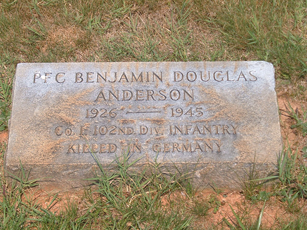 PFC Benjamin Douglas Anderson 