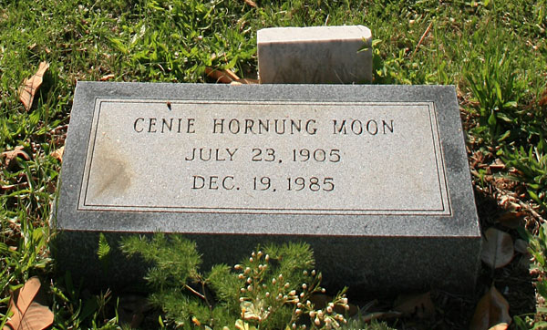 Cenie Hornung Moon Gravestone