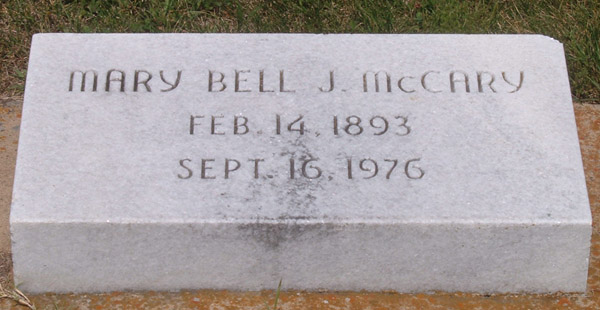 Mary Bell J. McCary Gravestone