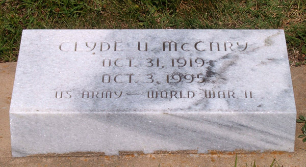 Clyde U. McCary Gravestone