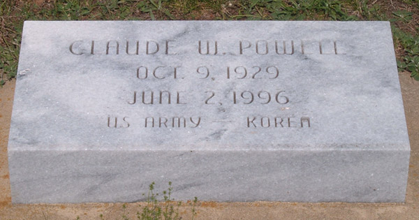 Claude W. Powell Gravestone