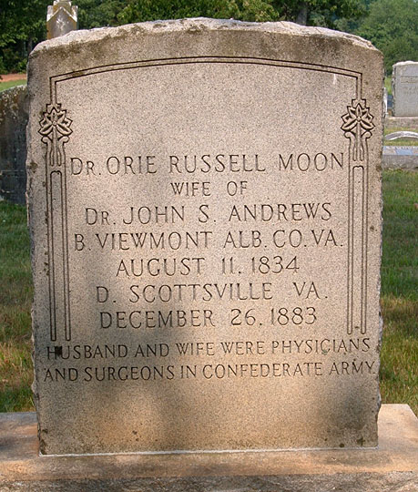 Dr. Orie Russell Moon Gravestone