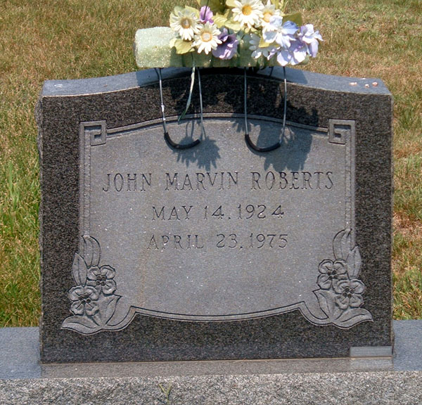 John Marvin Roberts Gravestone
