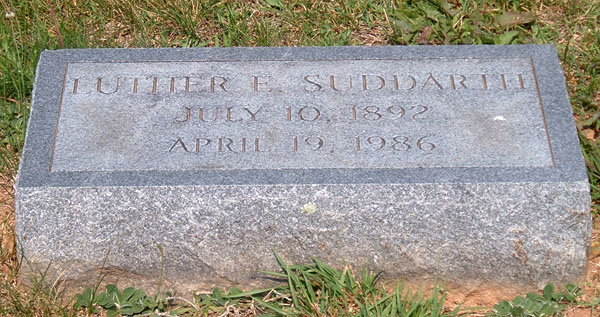 Luther E. Suddarth Gravestone