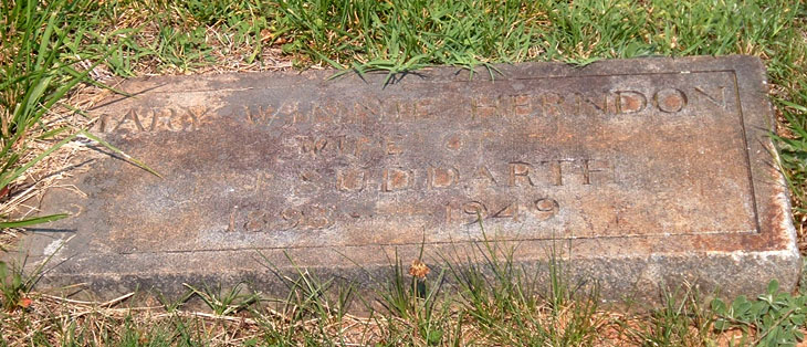 Mary Winnie Herndon Suddarth Gravestone
