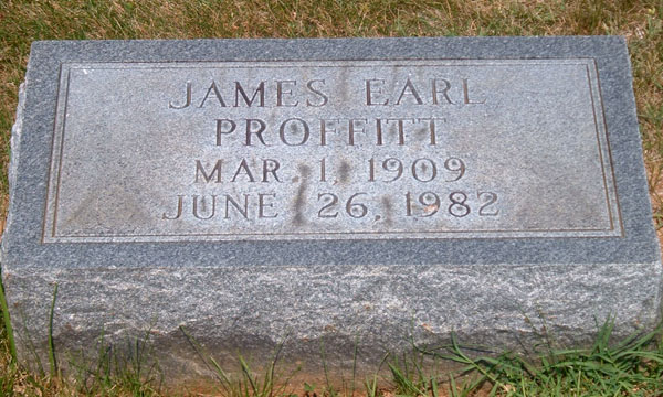 James Earl Proffitt Gravestone