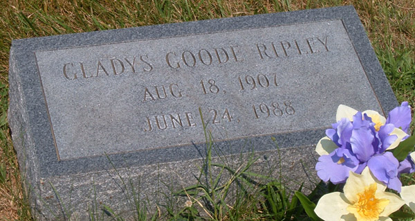 Gladys Goode Ripley Gravestone