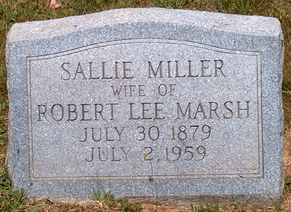 Sallie Miller Marsh Gravestone
