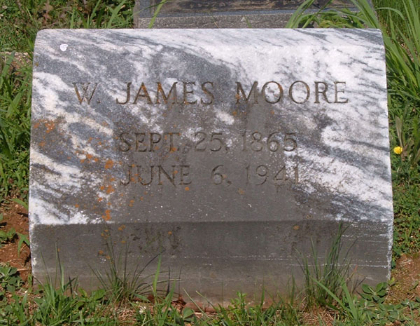 W. James Moore Gravestone