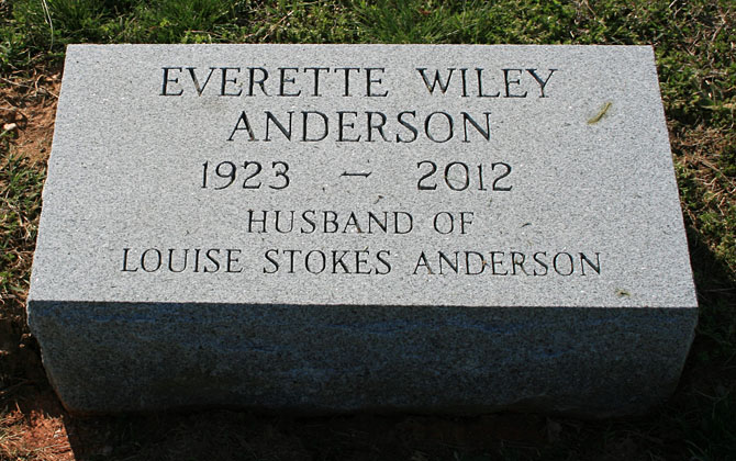 Everette Wiley Anderson Gravestone, 