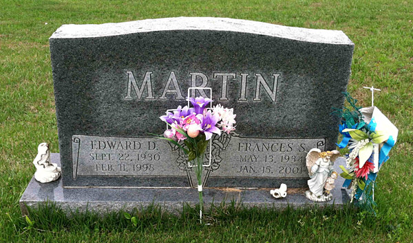 Edward D. Martin and Frances S. Martin Gravestone
