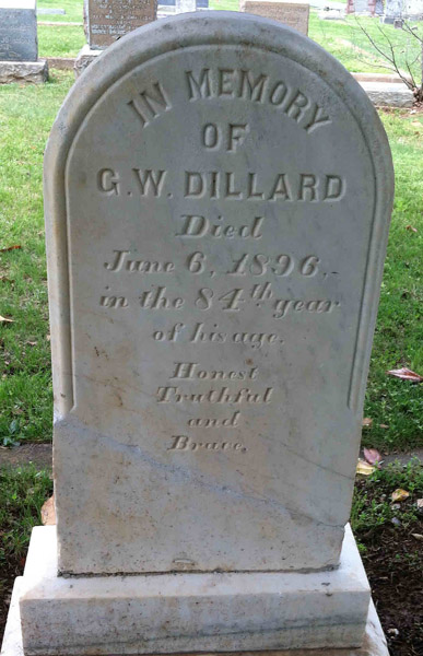 G. W. Dillard Gravestone