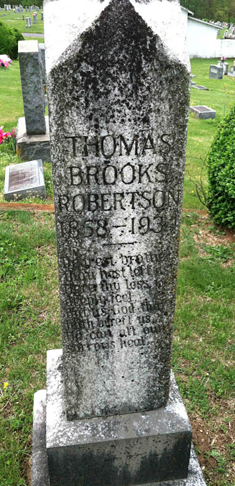 Thomas Brooks Robertson Gravestone