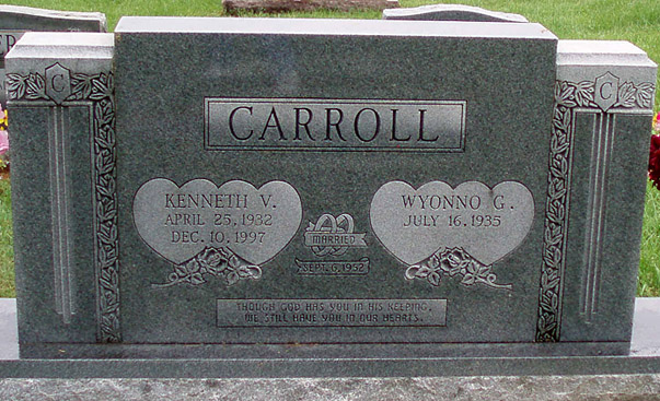 Kenneth V. Carroll and Wyonno G. Carroll