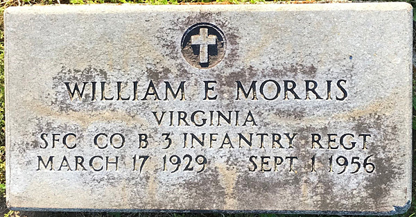 William E. Morris Gravestone, Scottsville Cemetery
