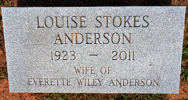 Louise Stokes Anderson Gravestone, 