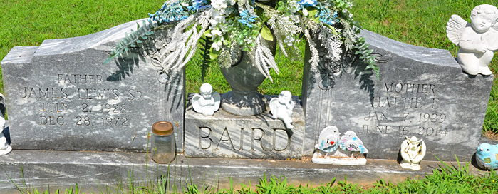 James Lewis Baird, Sr., and Hattie E. Baird Gravestone