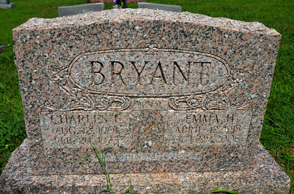 Charles E. Bryant and Emma H. Bryant Gravestone