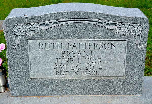 Ruth Patterson Bryant Gravestone