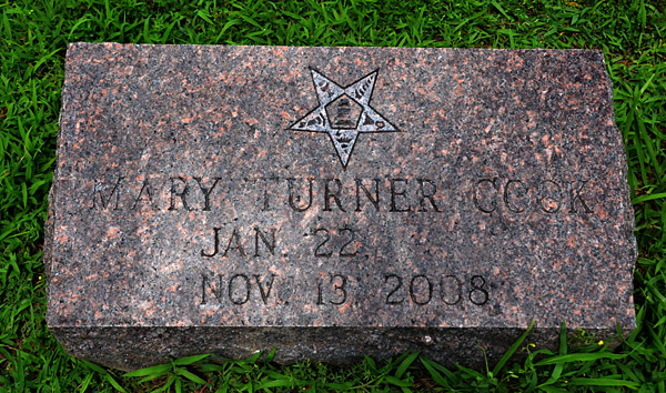 Mary Turner Cook Gravestone 