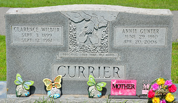 Annie Gunter Currier and Clarence Wilbur Currier 