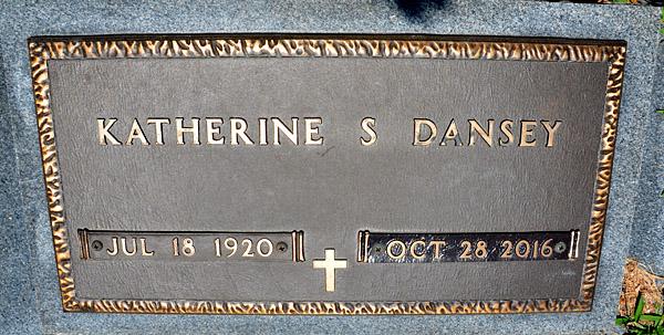 Katherine S. Dansey Gravestone