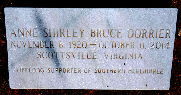 Anne Shirley Bruce Dorrier Gravestone, 