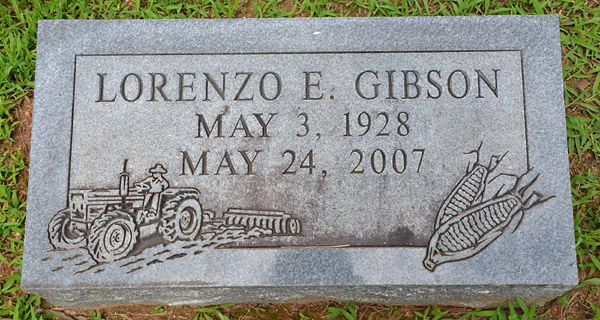 Lorenzo E. Gibson Gravestone 