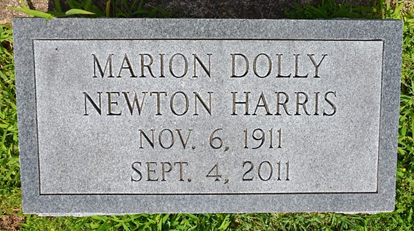 Marion Dolly Newton Harris Gravestone