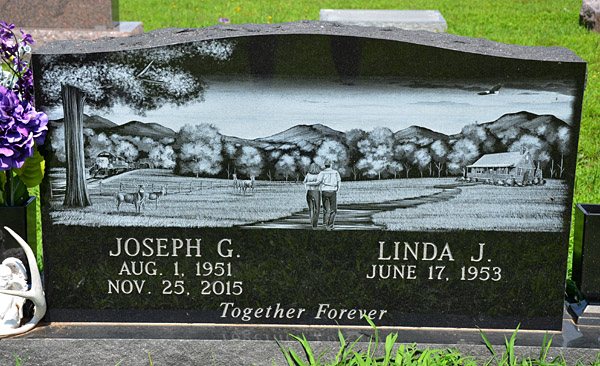 Joseph G. Hughes and Linda J. Hughes Gravestone