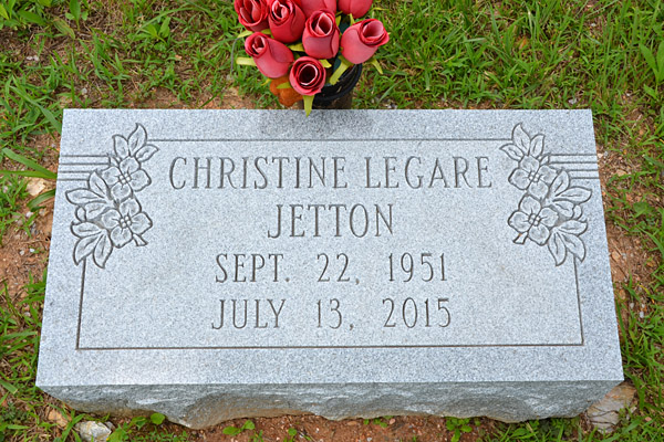 Christine Legare Jetton Gravestone 