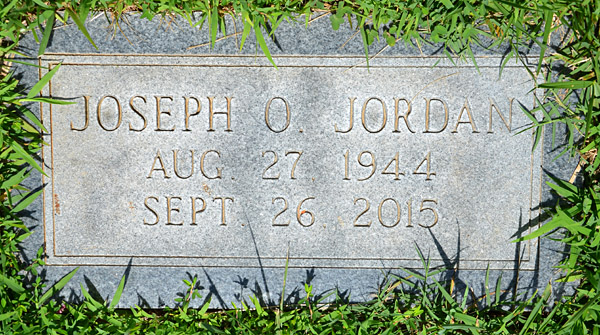 Joseph O. Jordan Gravestone Gravestone 