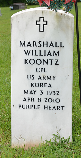 Marshall William Koontz Gravestone
