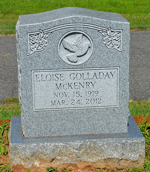 Eloise Golladay McKenry Gravestone