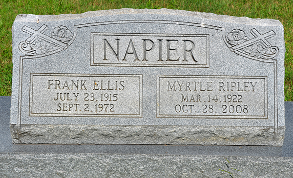 Frank Ellis Napier and Myrtle Ripley Napier Gravestone