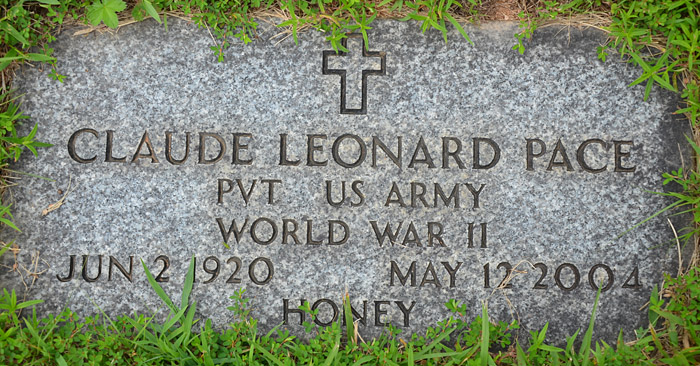 Claude L. Pace Gravestone