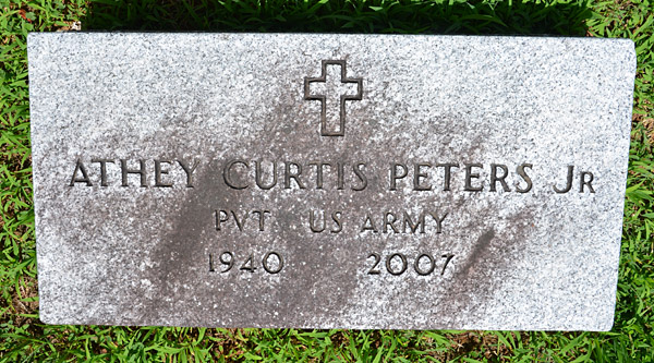 Athey Curtis Peters, Jr., Gravestone 