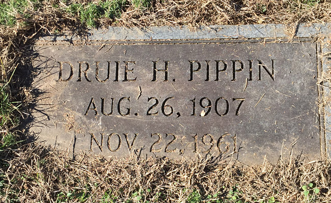 Druie H. Pippin Gravestone