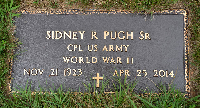 Sidney R. Pugh, Sr., Gravestone