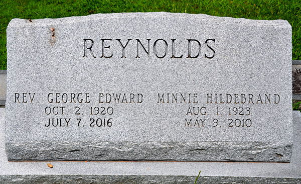 Rev. George Edward Reynolds and Minnie Hildebrand Reynolds 